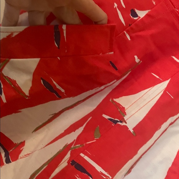 Anthropologie, Maeve —Sleeveless Tomato Red Sailboat Print Dress -Size 2 - Picture 4 of 11